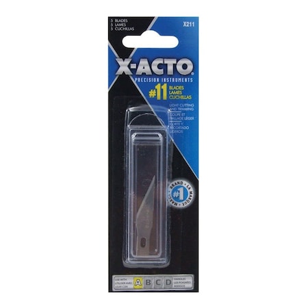 X-Acto X-Acto Carbon Steel Light Duty No 11 Replacement Blade 5 pk X211